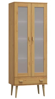 Witryna drewniana Venuci szuflada 79 cm olcha