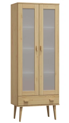 Witryna drewniana Venuci szuflada 89 cm sosna