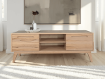 Szafka RTV drewniana bukowa Beskid szer. 155 cm buk naturalny
