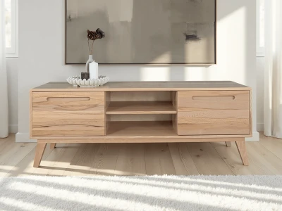 Szafka RTV drewniana bukowa Beskid szer. 180 cm buk naturalny