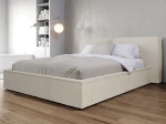 Łóżko tapicerowane z pojemnikiem 160x200 beżowe PRO line 20 Boucle 02