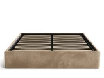 Łóżko tapicerowane 120x200 z pojemnikiem bez zagłówka Box line Brązowy