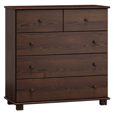 OUTLET - Komoda sosnowa drewniana 5s g42 ORZECH 