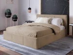 Łóżko tapicerowane z pojemnikiem 160x200 TOP line 7 Velvet Brązowy