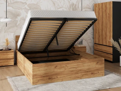 Łóżko DM1 120x200 Craft ze stelażem metalowym podnoszonym i pojemnikiem