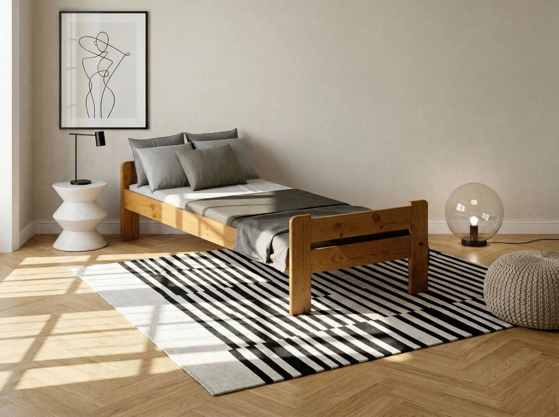 Outlet - Łóżko sosnowe Milena 90x200 dąb