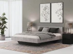 Łóżko lewitujące 160x200 beton + czarny DM2 z płyty meblowej