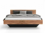 Łóżko lewitujące 120x200 dąb craft + czarny DM2 z płyty meblowej