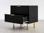 Szafka nocna 2S 60x39 cm Riff Czarna