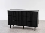 Komoda z szufladami 6S 118x39 cm Riff Czarna