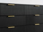 Komoda z szufladami 6S 118x39 cm Riff Czarna
