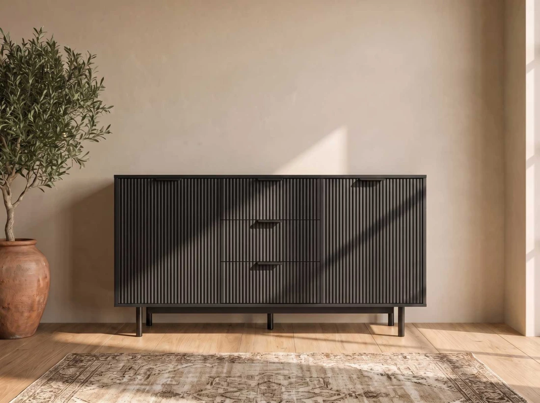 elegancka komoda czarna