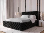 Łóżko tapicerowane z pojemnikiem 180x200 czarne Bluvel 19 PRO line 15