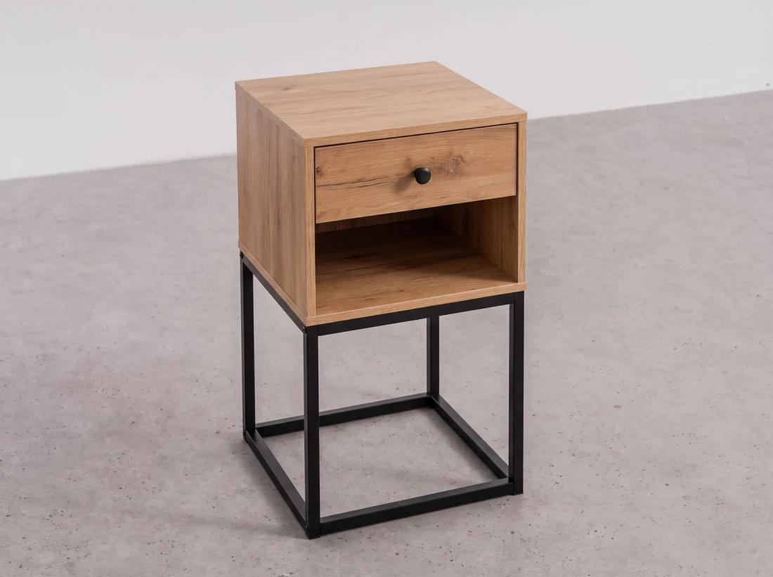 stolik nocny w kolorze craft