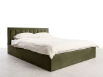  Łóżko tapicerowane z pojemnikiem 180x200 TOP line 9 Bluvel 77 Oliwkowy