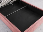 Łóżko dziecięce tapicerowane 120x200 z pojemnikiem i stelażem różowy Bluvel 52 Kids Line 3 Muszelka