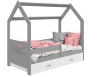 OUTLET - Łóżko Domek dziecięce 160x80 dla dzieci szary D3E