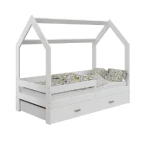 Łóżko Domek dziecięce 160x80 dla dzieci białe D3