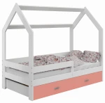 Łóżko Domek dziecięce 160x80 dla dzieci białe D3