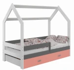 Łóżko Domek dziecięce 160x80 dla dzieci białe D3