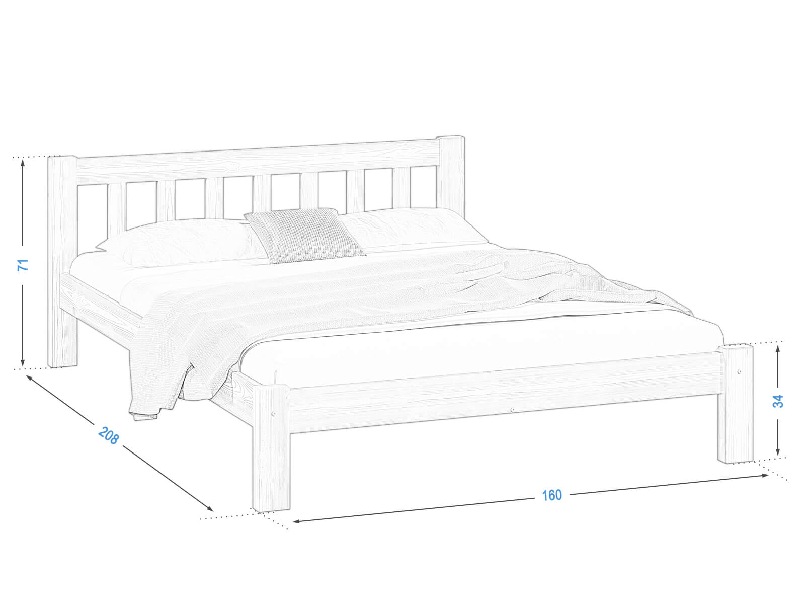 Łóżko Liliana 150x200