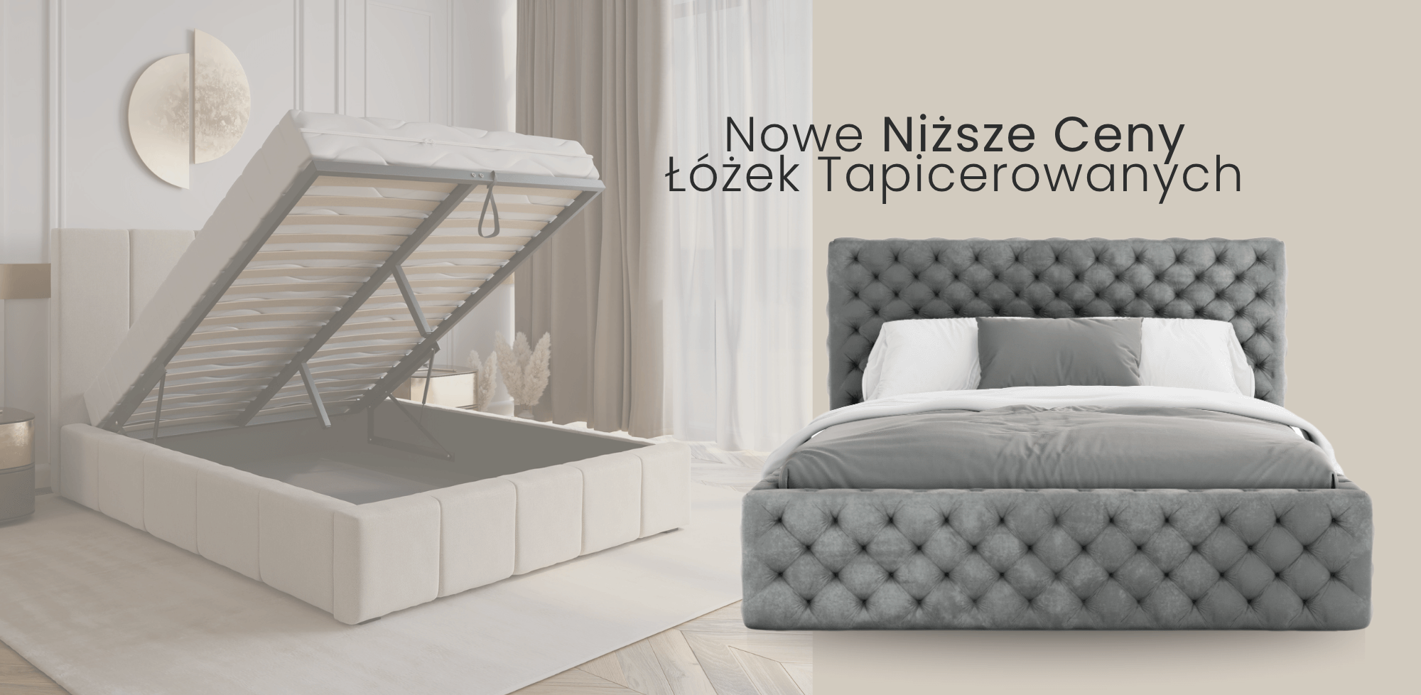 Łóżka tapicerowane